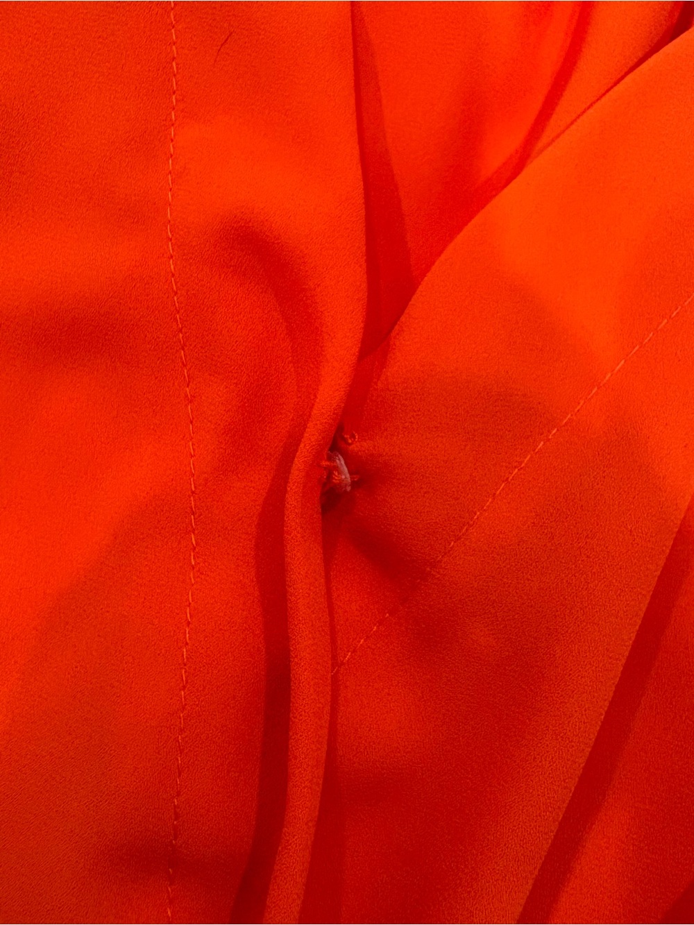 New York & Company Orange Long-Sleeve Surplice Bodysuit - Picture 4 of 8